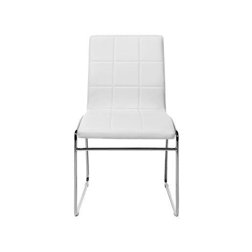Conjunto de 2 cadeiras de jantar KIRON Pele sintética Branco