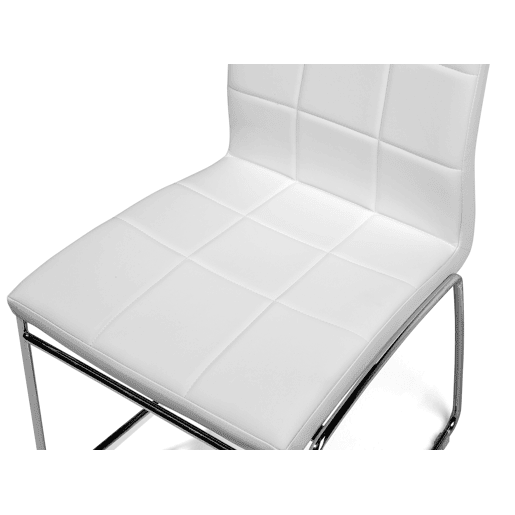 Conjunto de 2 cadeiras de jantar KIRON Pele sintética Branco