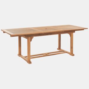 Mesa de refeição de jardim extensível JAVA 160220 cm 90 cm Madeira de acácia Castanho claro