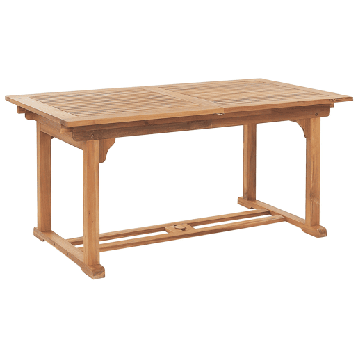 Mesa de refeição de jardim extensível JAVA 160220 cm 90 cm Madeira de acácia Castanho claro