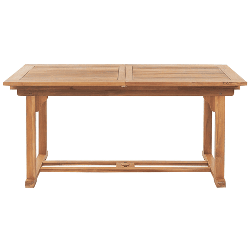 Mesa de refeição de jardim extensível JAVA 160220 cm 90 cm Madeira de acácia Castanho claro