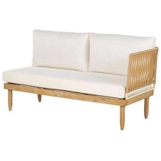 Conjunto de jardim com mesa 4 lugares CREMONA à direita Madeira de acácia Branco creme