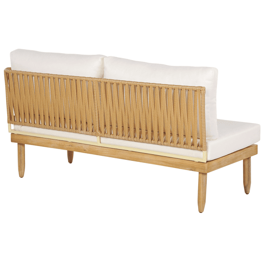 Conjunto de jardim com mesa 4 lugares CREMONA à direita Madeira de acácia Branco creme