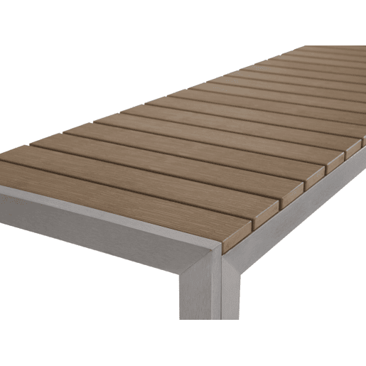 Conjunto de refeições de de jardim com bancos 6 lugares NARDO Castanho
