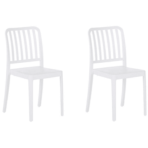 Conjunto de 2 cadeiras de jardim SERSALE Material sintético Branco