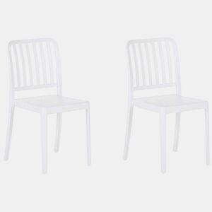 Conjunto de 2 cadeiras de jardim SERSALE Material sintético Branco