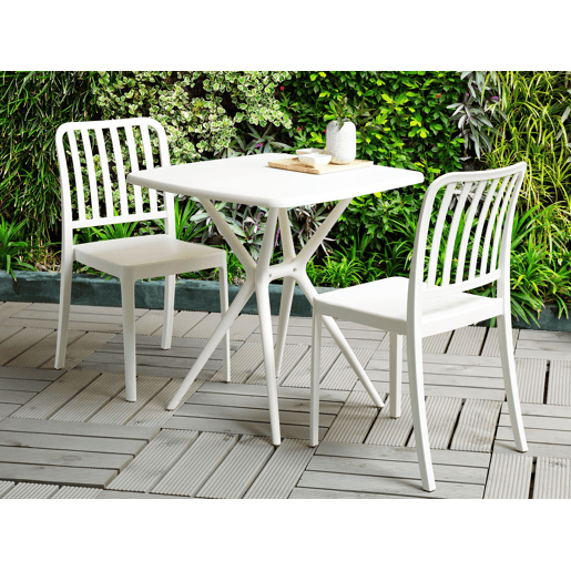 Conjunto de 2 cadeiras de jardim SERSALE Material sintético Branco
