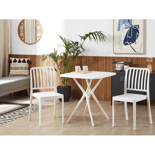 Conjunto de 2 cadeiras de jardim SERSALE Material sintético Branco