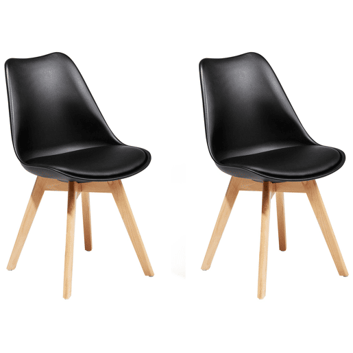 Conjunto de 2 cadeiras de jantar DAKOTA II Preto