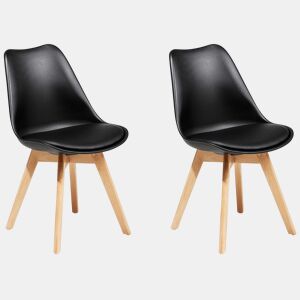 Conjunto de 2 cadeiras de jantar DAKOTA II Preto