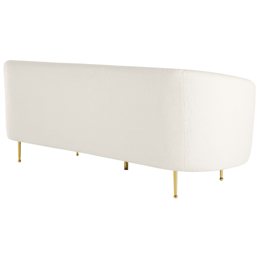 Conjunto de sala de estar LOEN Bouclé Branco 6 lugares