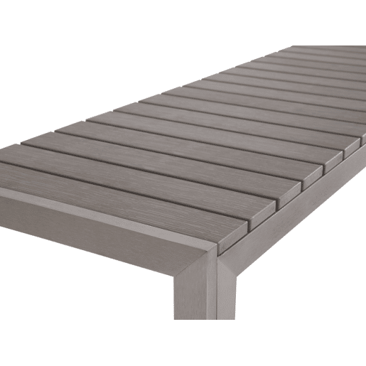 Conjunto de refeições de de jardim com bancos 6 lugares NARDO Cinzento