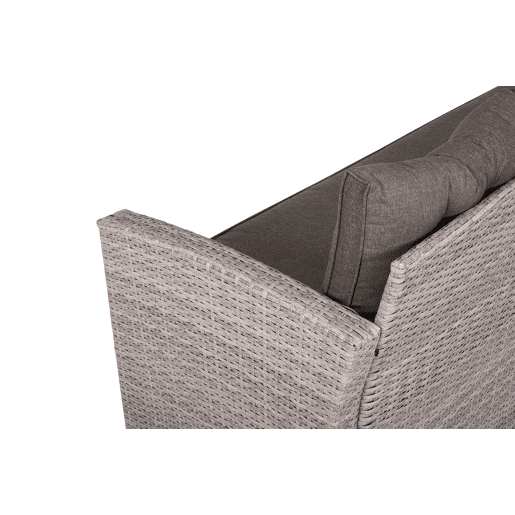 Conjunto de jardim com mesa 8 lugares VITERBO com almofadas Cinzento