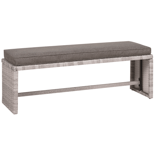Conjunto de jardim com mesa 8 lugares VITERBO com almofadas Cinzento