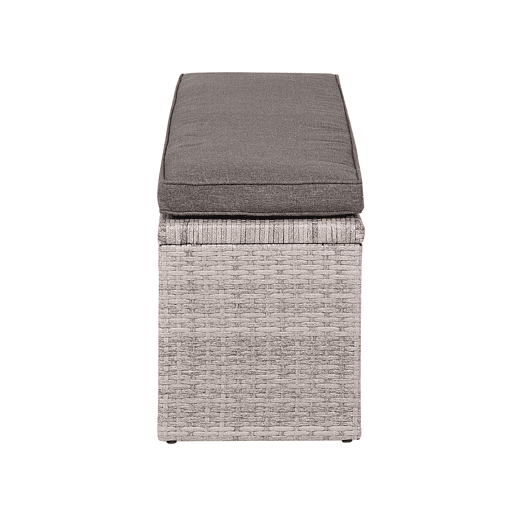 Conjunto de jardim com mesa 8 lugares VITERBO com almofadas Cinzento