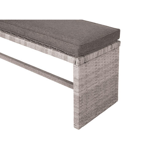 Conjunto de jardim com mesa 8 lugares VITERBO com almofadas Cinzento