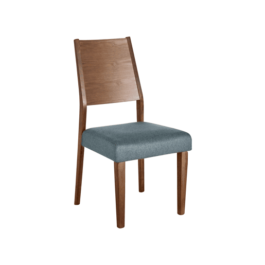 Conjunto de 2 cadeiras de jantar ELMIRA Madeira Cinzento
