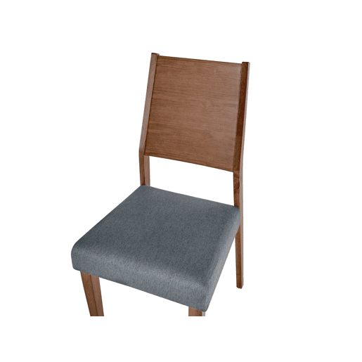 Conjunto de 2 cadeiras de jantar ELMIRA Madeira Cinzento