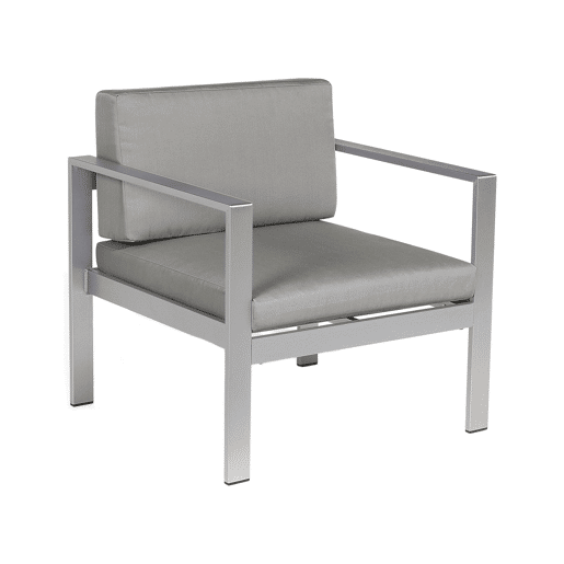 Poltrona de jardim SALERNO Metal Cinzento escuro