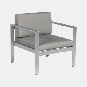 Poltrona de jardim SALERNO Metal Cinzento escuro