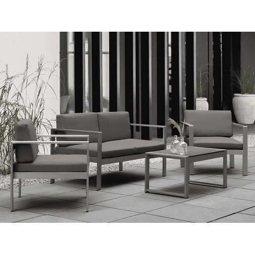 Poltrona de jardim SALERNO Metal Cinzento escuro