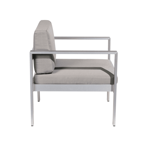 Poltrona de jardim SALERNO Metal Cinzento escuro