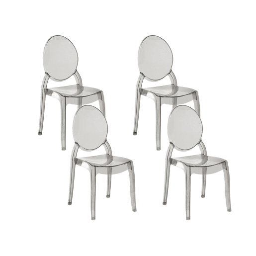 Conjunto de 4 cadeiras de jantar MERTON Preto