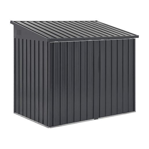 Abrigo de jardim MOENA Metal 158 cm 96 cm Cinzento grafite