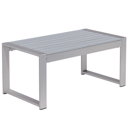 Mesa de centro de jardim SALERNO Metal Cinzento claro