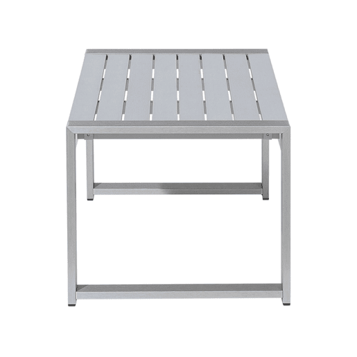 Mesa de centro de jardim SALERNO Metal Cinzento claro