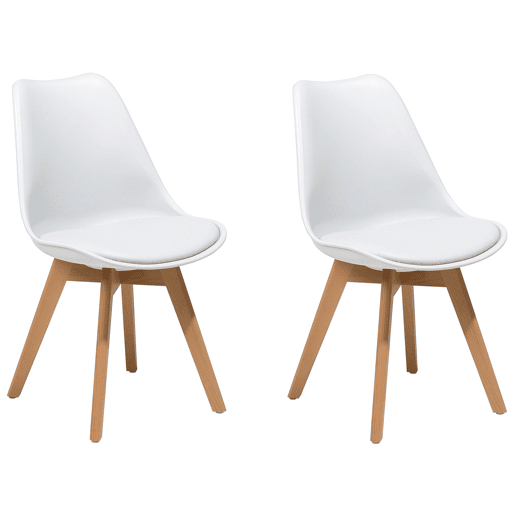 Conjunto de 2 cadeiras de jantar DAKOTA II Branco