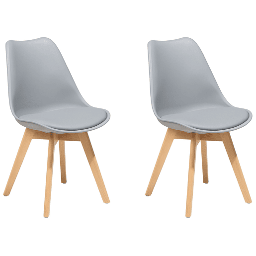 Conjunto de 2 cadeiras de jantar DAKOTA II Cinzento