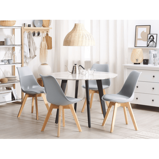 Conjunto de 2 cadeiras de jantar DAKOTA II Cinzento