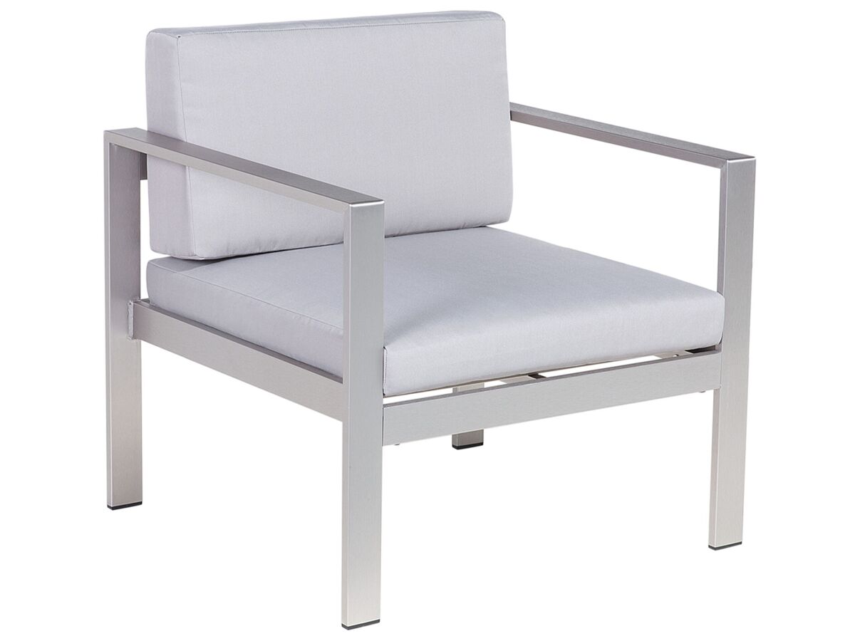 Beliani Silla de jardín SALERNO Gris Claro