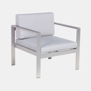 Poltrona de jardim SALERNO Metal Cinzento claro