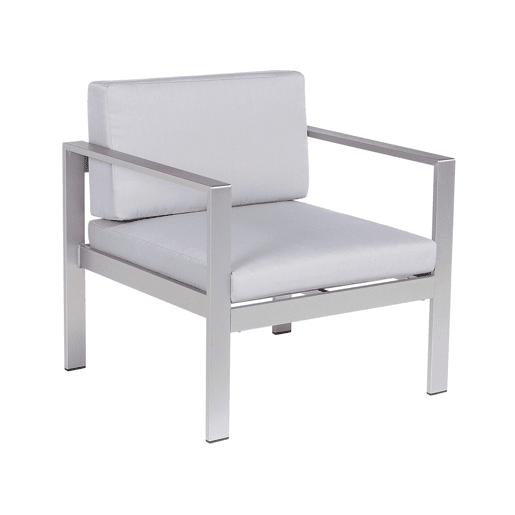 Poltrona de jardim SALERNO Metal Cinzento claro