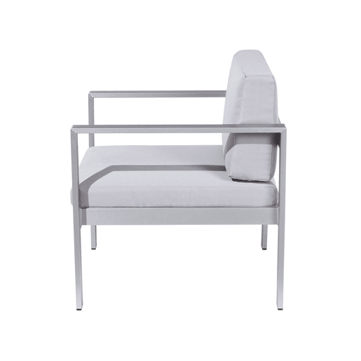 Poltrona de jardim SALERNO Metal Cinzento claro