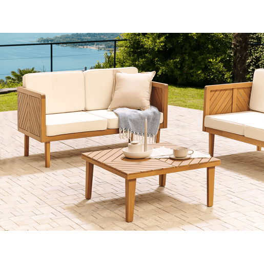 Mesa de centro de jardim BARATTI Madeira de acácia Castanho
