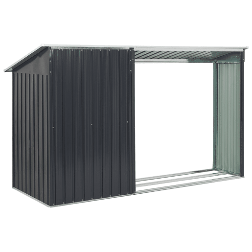 Abrigo de jardim AOSTA Metal 270 cm 105 cm Preto