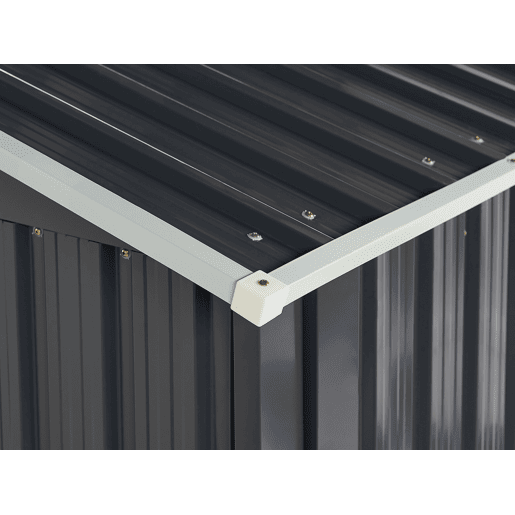 Abrigo de jardim AOSTA Metal 270 cm 105 cm Preto