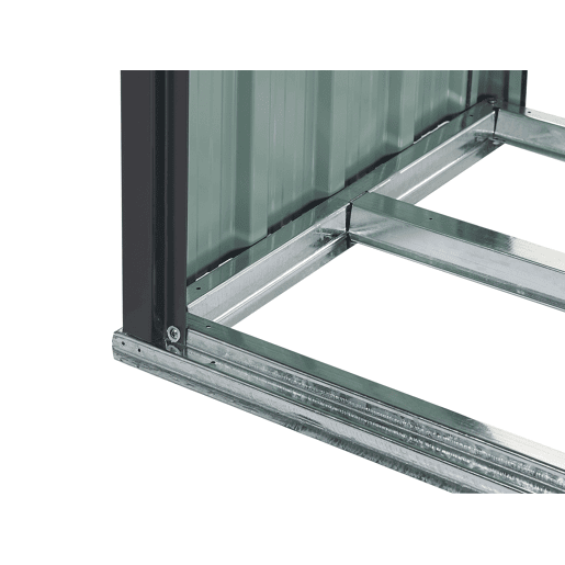 Abrigo de jardim AOSTA Metal 270 cm 105 cm Preto
