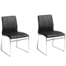 Conjunto de 2 cadeiras de reunião KIRON Pele sintética Preto