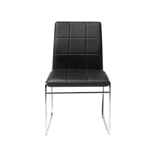 Conjunto de 2 cadeiras de reunião KIRON Pele sintética Preto