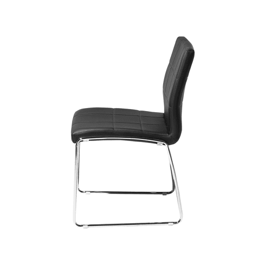 Conjunto de 2 cadeiras de reunião KIRON Pele sintética Preto