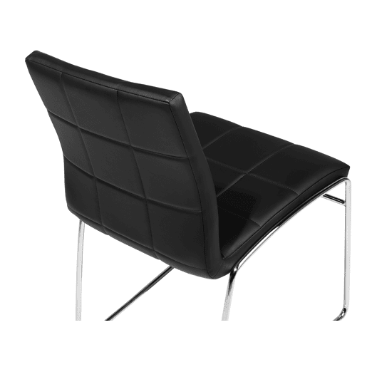 Conjunto de 2 cadeiras de reunião KIRON Pele sintética Preto