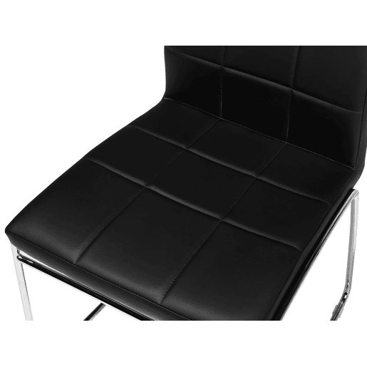 Conjunto de 2 cadeiras de reunião KIRON Pele sintética Preto