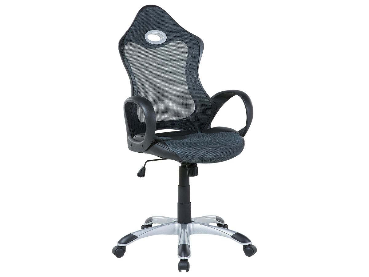 Beliani Silla de oficina iCHAIR Gris Oscuro