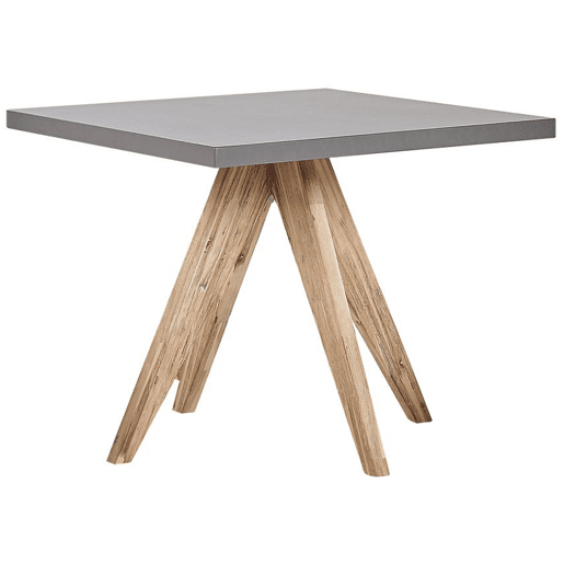 Conjunto de refeições de jardim 4 lugares OLBIA com almofadas Betão Preto