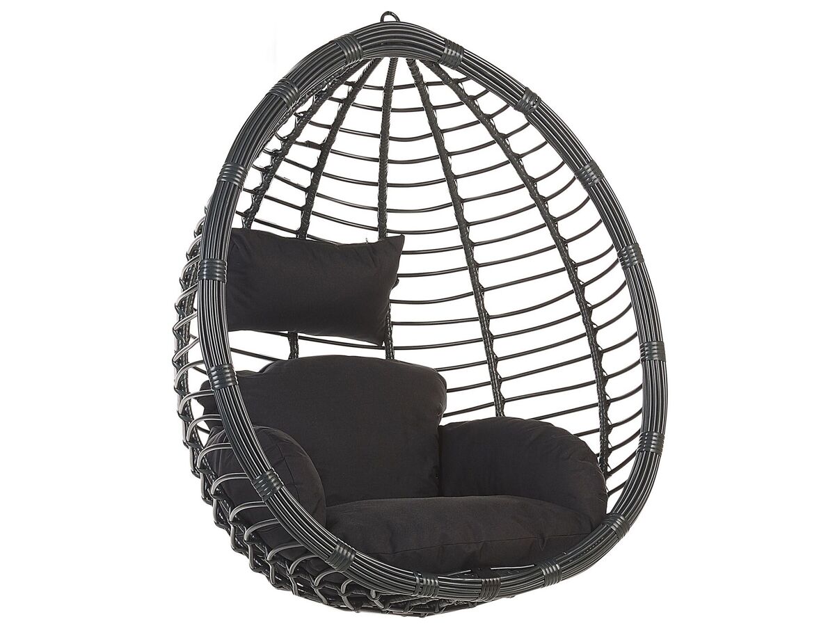 Beliani Sillón colgante TOLLO Negro