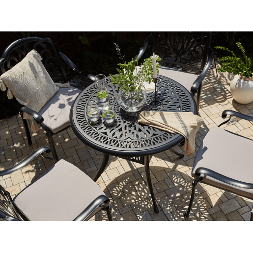 Mesa bistrô ANCONA 90 cm 90 cm Metal Preto